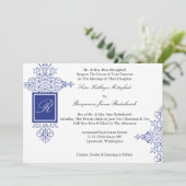 Invitation formelle de monogramme de rouleau (Debout devant)