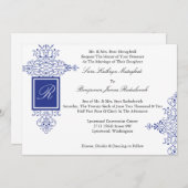 Invitation formelle de monogramme de rouleau (Devant / Derrière)