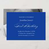 Invitation formelle de premier bébé d'anniversaire (Devant / Derrière)