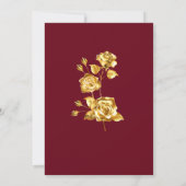 Invitation Formelle Élégante Retraite Burgundy Gold Party (Dos)