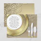 Invitation formelle pour dîner d'anniversaire de m (Devant / Derrière)