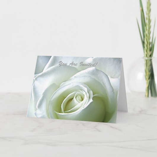Invitation formelle Rose Blanche (Devant)