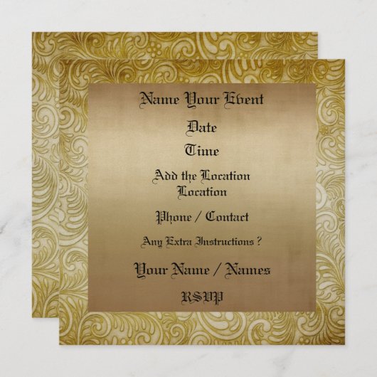 Invitation formelle - SRF (Devant / Derrière)