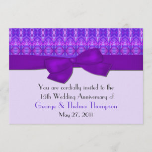 Invitation formelle violette pour un anniversaire