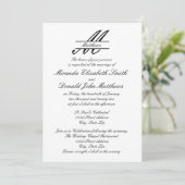 Invitation Formellement simple Élégant - Mariage/Invitation d (Debout devant)