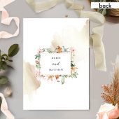 Invitation Formellement Terre fleurit Élégant Mariage beige