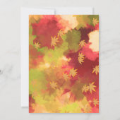 Invitation Formellement Thanksgiving automne Feuilles dinde (Dos)