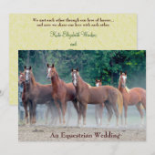 Invitation Formellement un amour équestre pour le cheval Fair (Devant / Derrière)