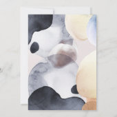 Invitation Formes Abstraites artistiques | Gold Navy Graduati (Dos)