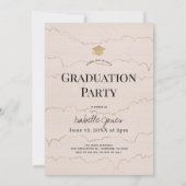 Invitation Formes Abstraites Boho Brown & Arche Rose (Dos)