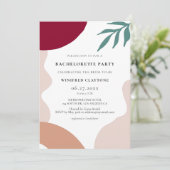 Invitation Formes abstraites modernes Bachelorette Party (Debout devant)