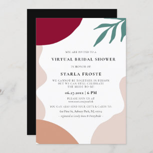 Invitation Formes abstraites modernes Douche nuptiale virtuel