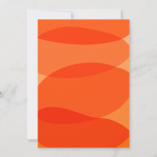 Invitation Formes Abstraites modernes en Mariage orange chic (Dos)