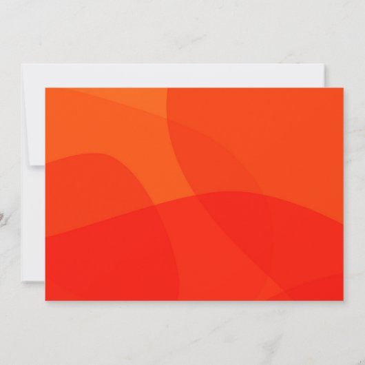 Invitation Formes Abstraites modernes Orange Bold Mariage bri (Dos)