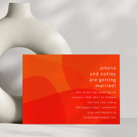Formes Abstraites modernes Orange Bold Mariage uni
