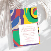 Invitation Formes Abstraites vibrantes Mariage chic