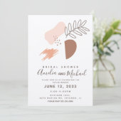 Invitation Formes botaniques dessinées à la main Fête des mar (Debout devant)