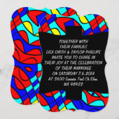 Invitation Formes colorées (Devant / Derrière)