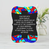 Invitation Formes colorées (Debout devant)