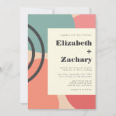 Invitation Formes de flux Abstraites modernes Mariage de perç (Devant)