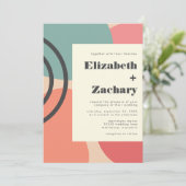 Invitation Formes de flux Abstraites modernes Mariage de perç (Debout devant)