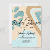 Invitation Formes de tonalité Terre Fête des mariées Abstrait (Devant)