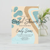 Invitation Formes de tonalité Terre Fête des mariées Abstrait (Debout devant)