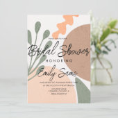 Invitation Formes de tonalité Terre moderne Fête des mariées  (Debout devant)