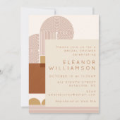 Invitation Formes et lignes modernes Fête des mariées en terr (Devant)