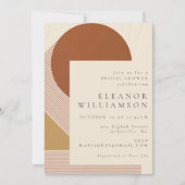 Invitation Formes et lignes modernes Fête des mariées or cuiv (Devant)