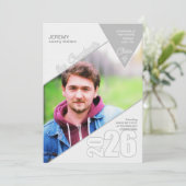 Invitation Formes géométriques 2023 Diplôme photo (Debout devant)