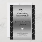 Invitation Formes géométriques avec diamants (Devant)