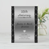 Invitation Formes géométriques avec diamants (Debout devant)