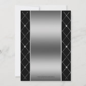 Invitation Formes géométriques avec diamants (Dos)