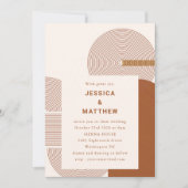 Invitation Formes géométriques modernes en terre cuite pour m (Devant)