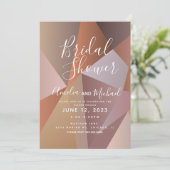 Invitation Formes géométriques neutres Fête des mariées de dé (Debout devant)