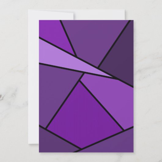 Invitation Formes géométriques violettes modernes 40e anniver (Dos)