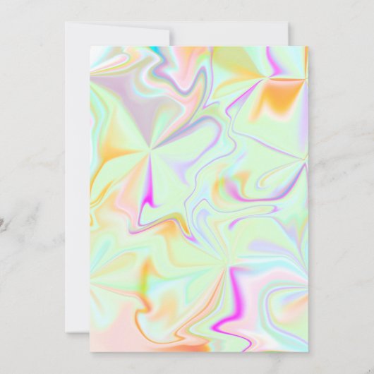 Invitation Formes holographiques Faux Parties scintillant ros (Dos)