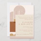 Invitation Formes modernes et ligne Terracotta (Devant)