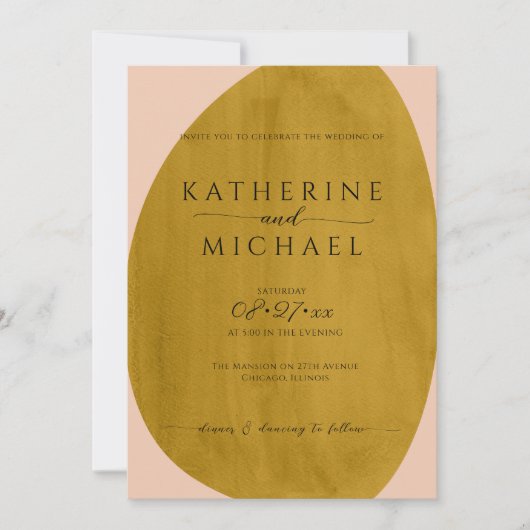 Invitation Formes rouille Mariage (Devant)