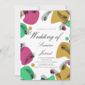 Invitation Formes tropicales biologiques Botaniques Mariage j (Devant)