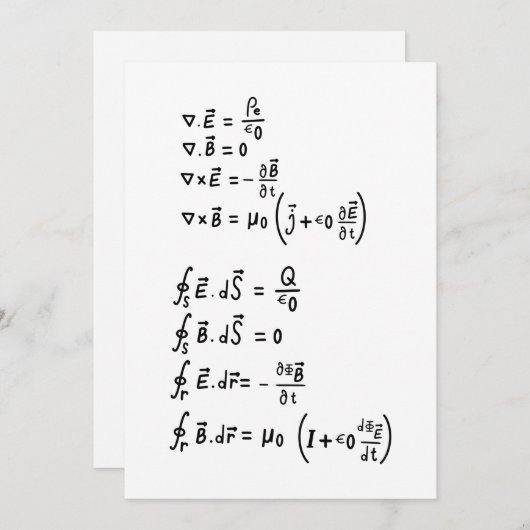 Invitation Formule physique T-shirt (Devant / Derrière)