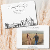 Invitation Fort Worth Mariage Skyline Enregistrer la date