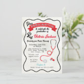 Invitation Forte main dessinée Médicale de la prescription (Debout devant)