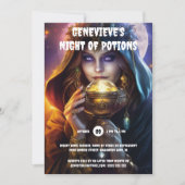 Invitation Fortune Teller boule de cristal magie sorcellerie (Devant)