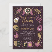 Invitation Fortune Teller Future Witchy Girl Baby shower (Devant)