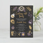 Invitation Fortune Teller Gothic Witchy Fête des mariées (Debout devant)