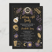 Invitation Fortune Teller Gothic Witchy Fête des mariées (Devant / Derrière)