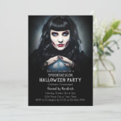 Invitation Fortune Teller Halloween Costume Party (Debout devant)
