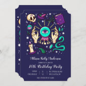 Invitation Fortune Teller Sweet 16 Magique 16e anniversaire v (Devant / Derrière)